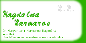 magdolna marmaros business card